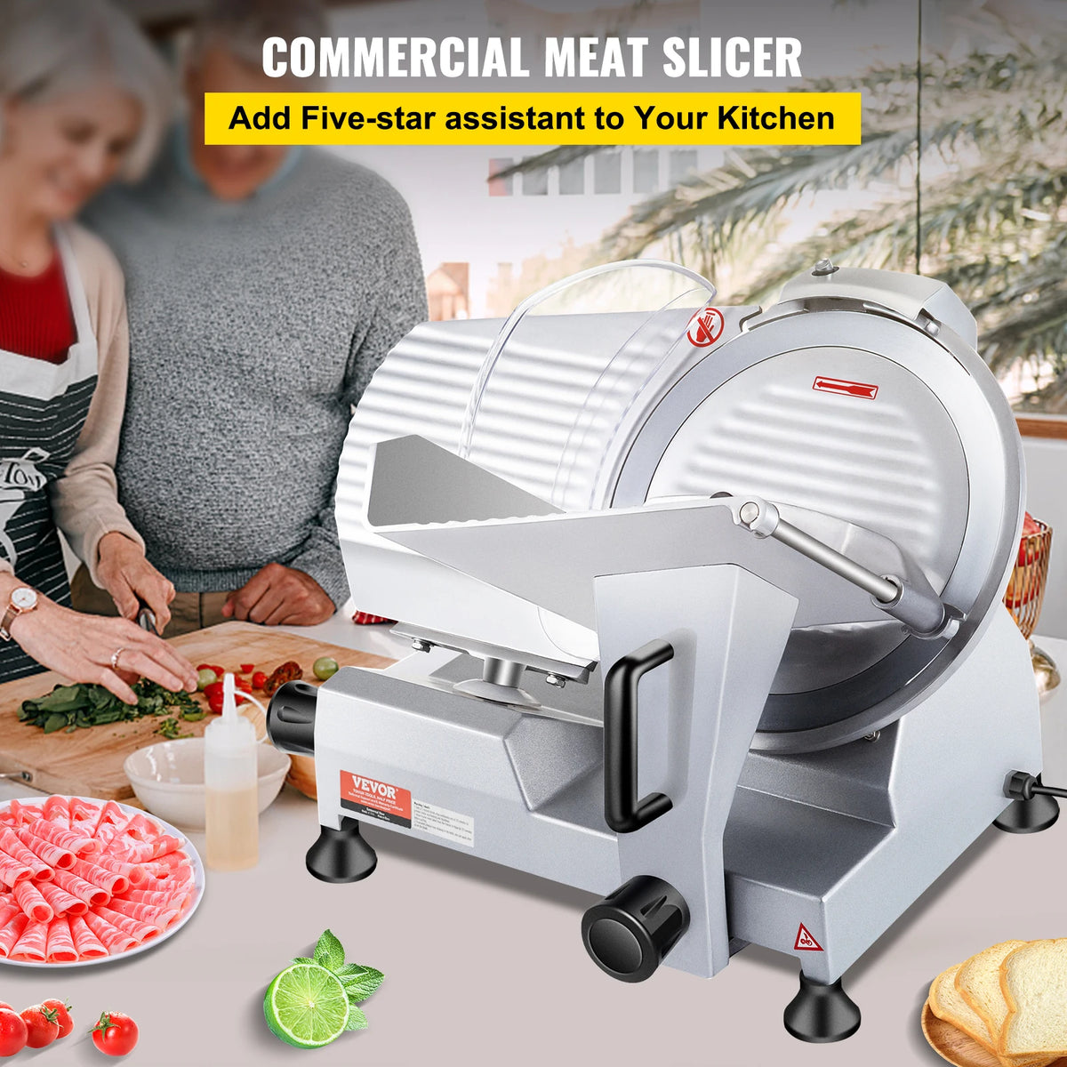 Succebuy Commercial Meat Slicer Electric Deli Food Slicer