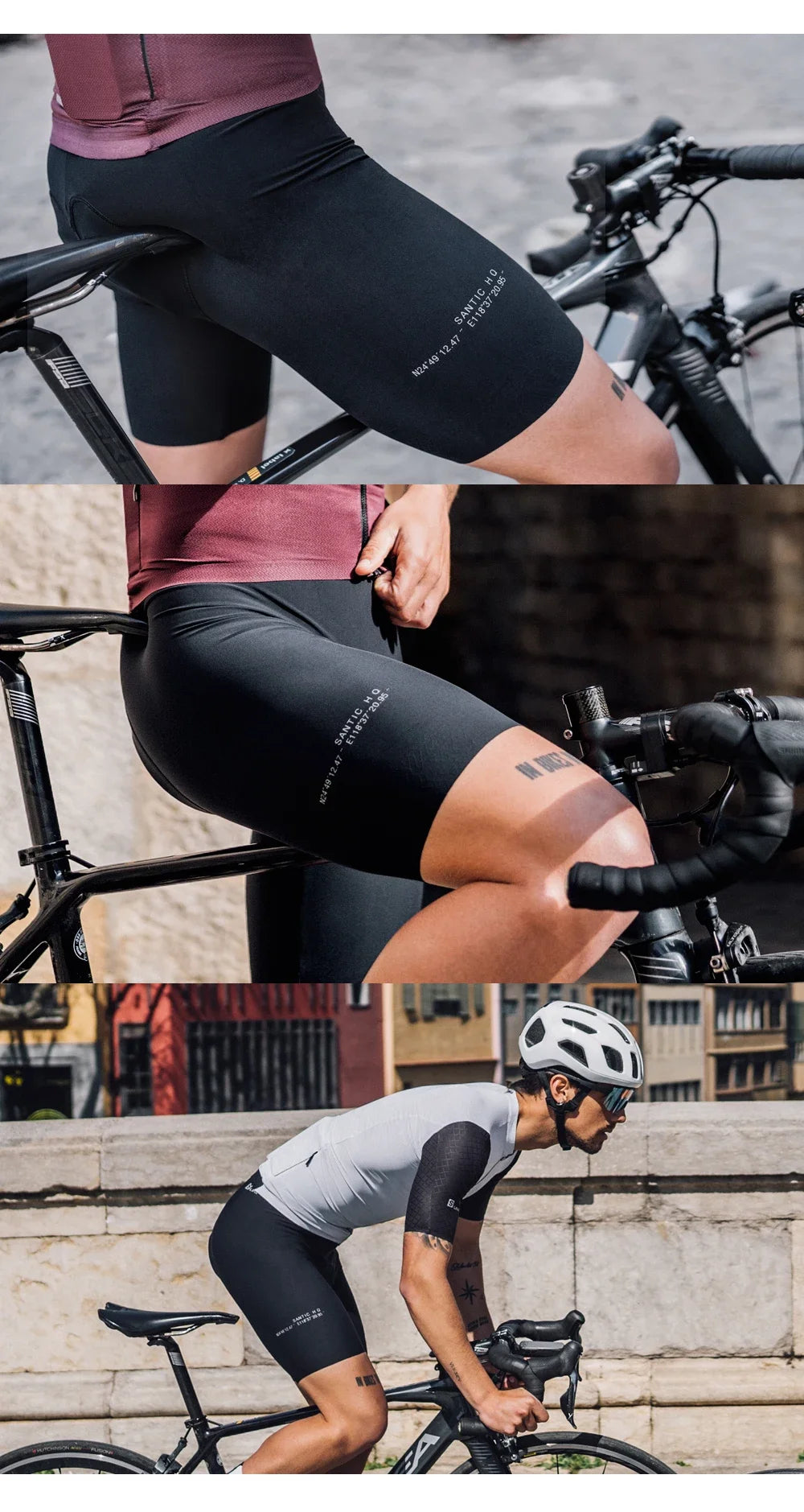 Santic Men Cycling Shorts Summer Breathable Half-Pants 4d