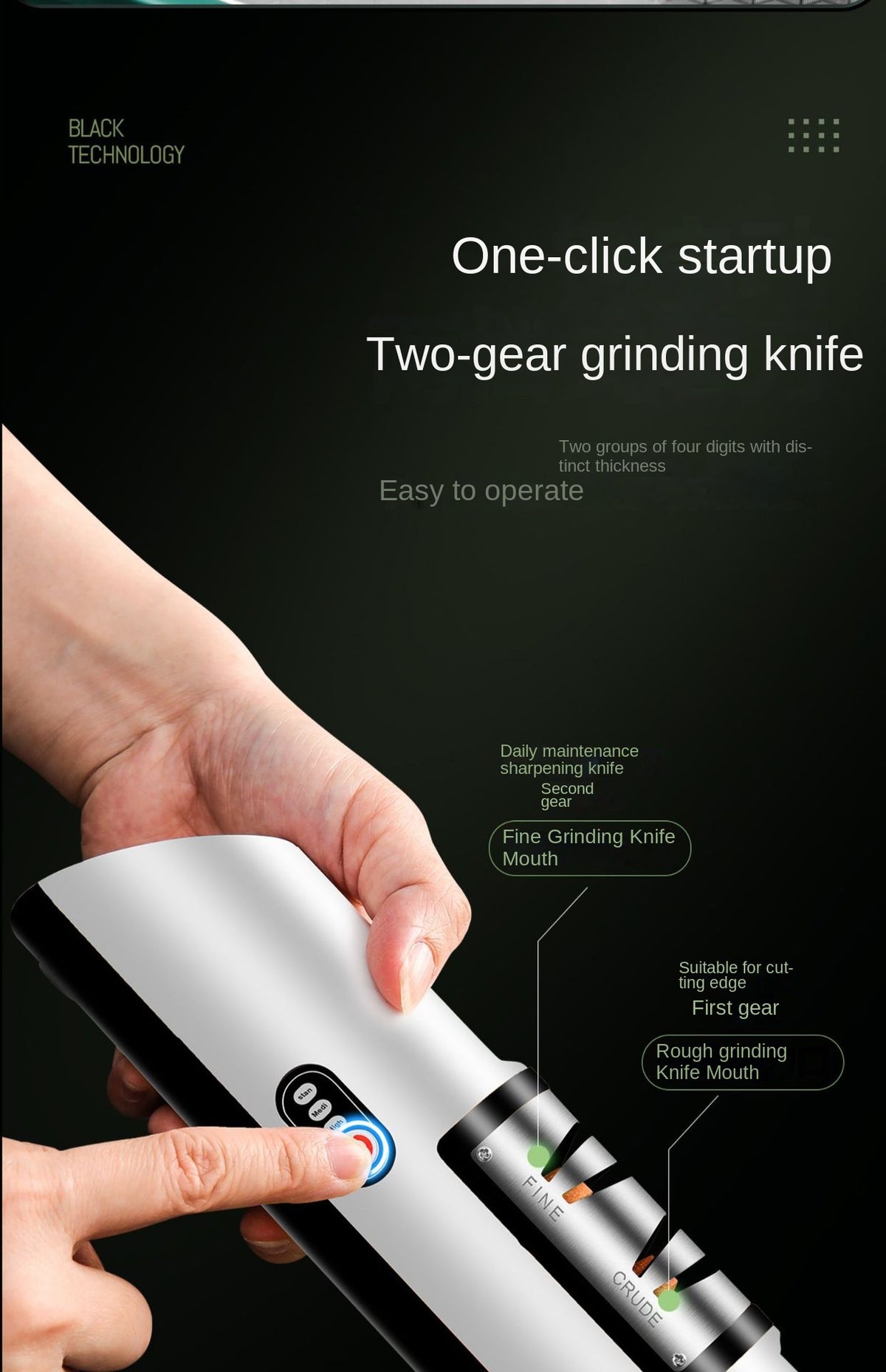 Usb Electric Knife Sharpener Automatic Adjustable Rechargable