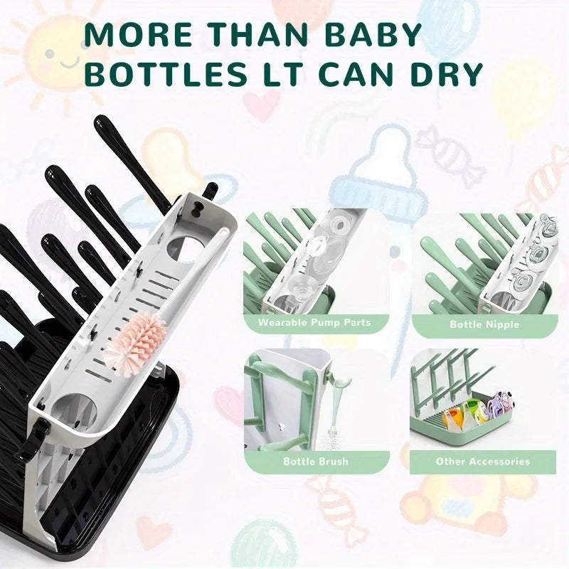 1pc Bottle Drying Rack Vertical Dryer 18 Hooks
