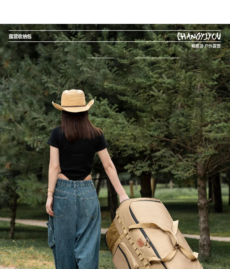 130l Wheeled Duffel Bag Waterproof Rolling Storage Bag