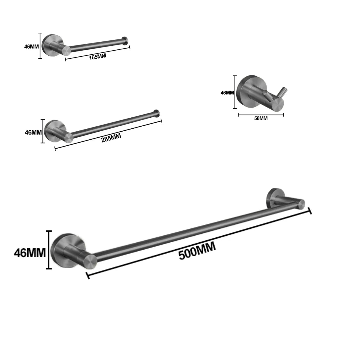 Gray Bathroom Hardware Cup Rack Towel Rack Toilet