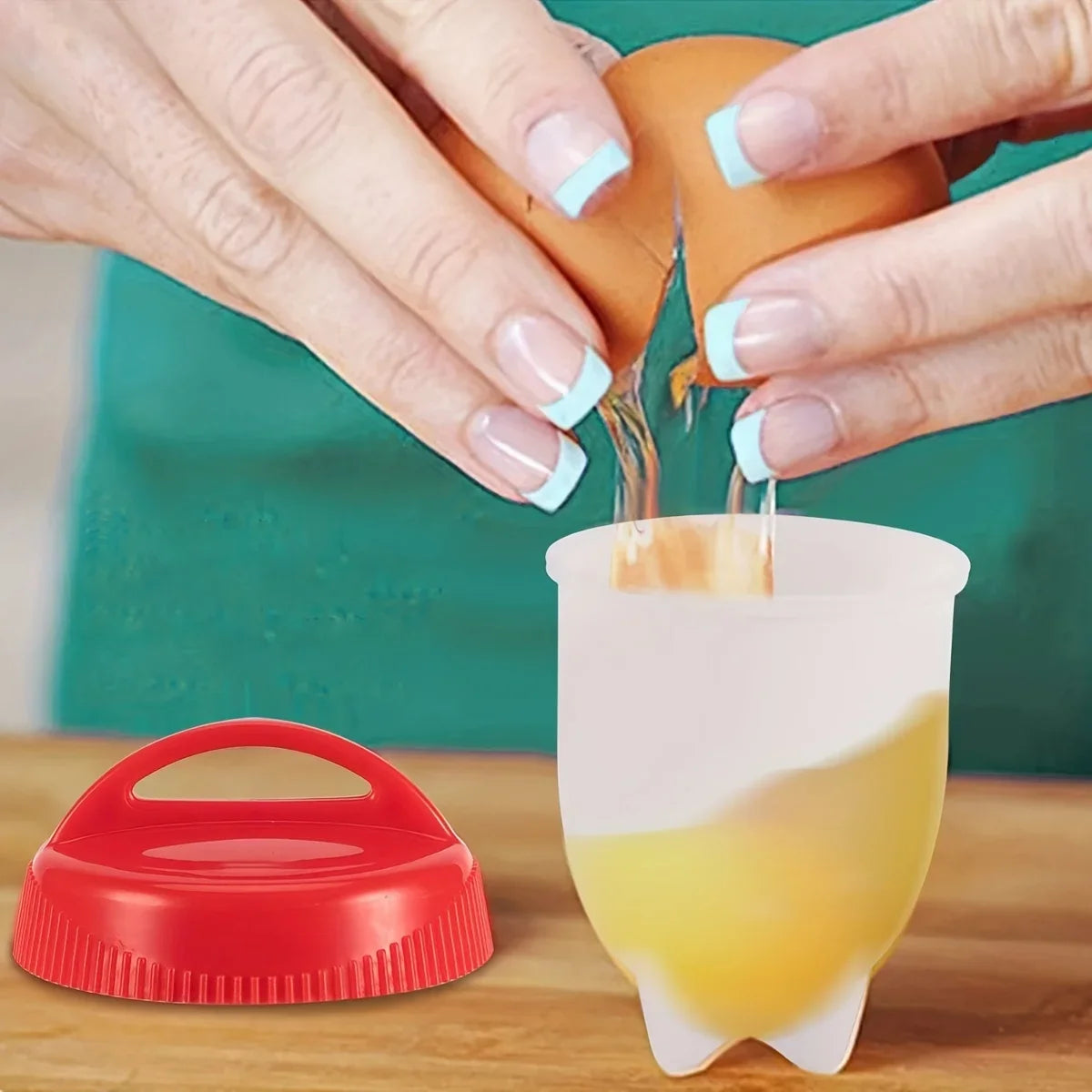 3/4/6 Non-Stick Silicone Egg Poacher - Fast Easy