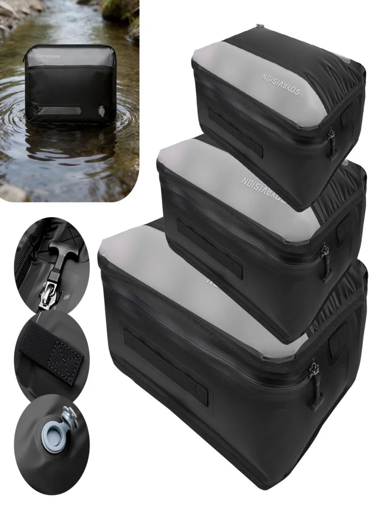 Black Large Waterproof Travel Vacuum Bag Reusable Storage