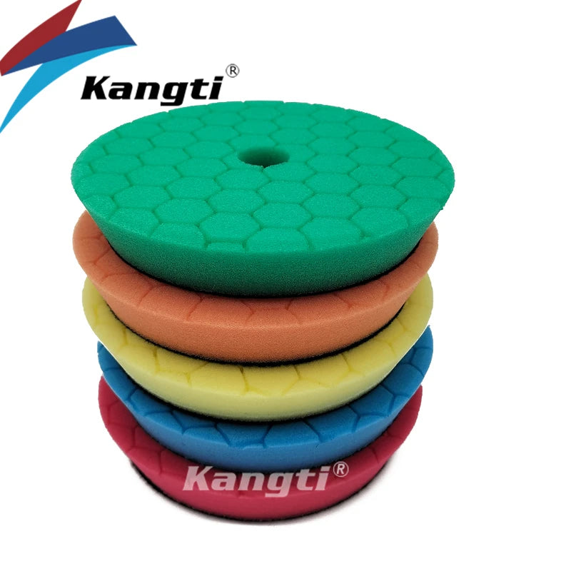 Kangti 5/6 Inch Car Polishing Pad Kit Self-Adhesive