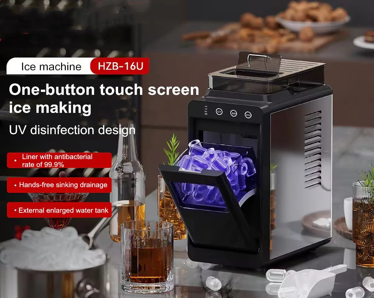 15kg Automatic Ice Maker Machine Compact Mini Dorm/Office/Home