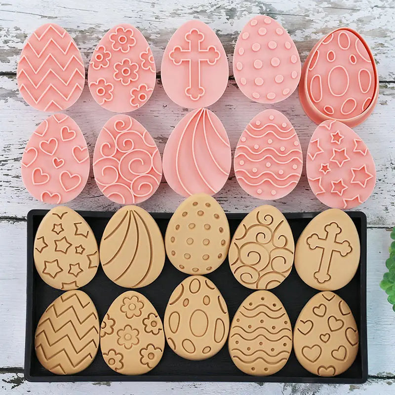 10pcs/Set Easter Cookie Cutters 3d Rabbit Egg Cartoon