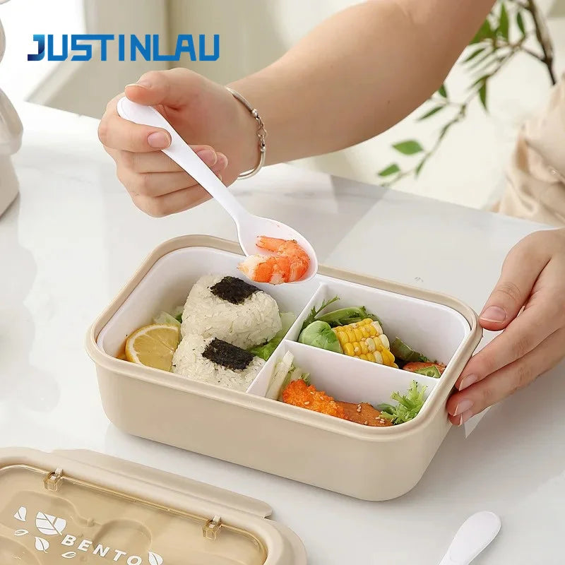 Lunch Box Children School Office Bento Box Compartment