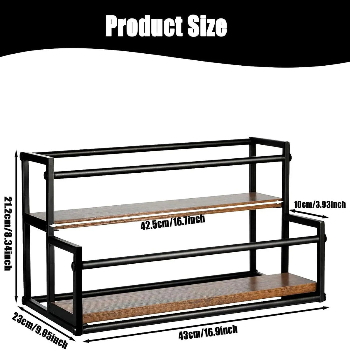 2-Tier 10 Syrup Bottles Rack Coffee Bar Liquor