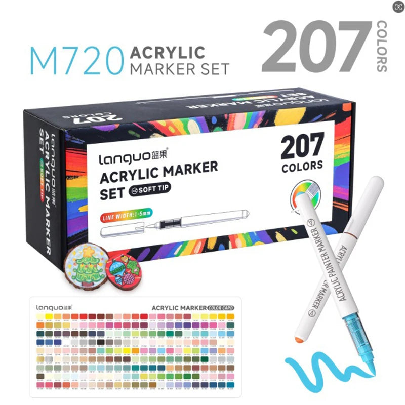 Languo 207/240/288 Colors Direct Liquid Acrylic Paint Pens