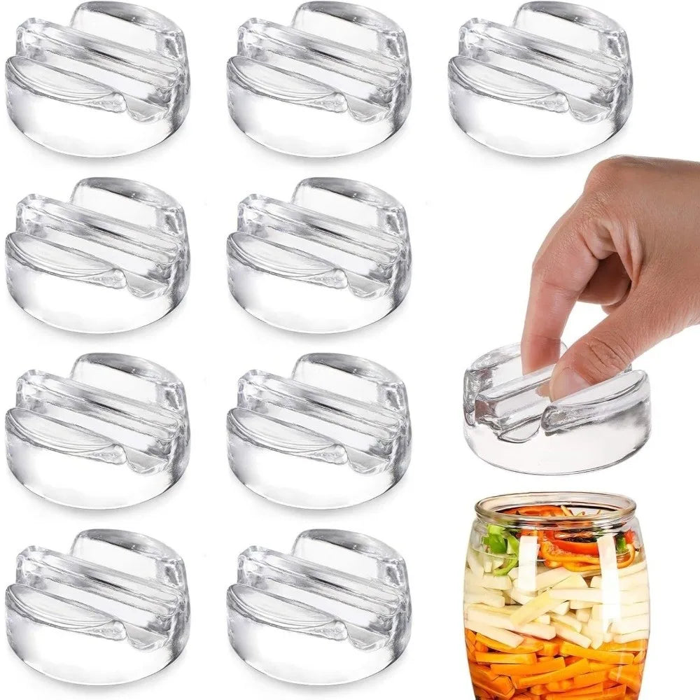 Fermented Glass Weights Handle Clear Wide Mouth Mason