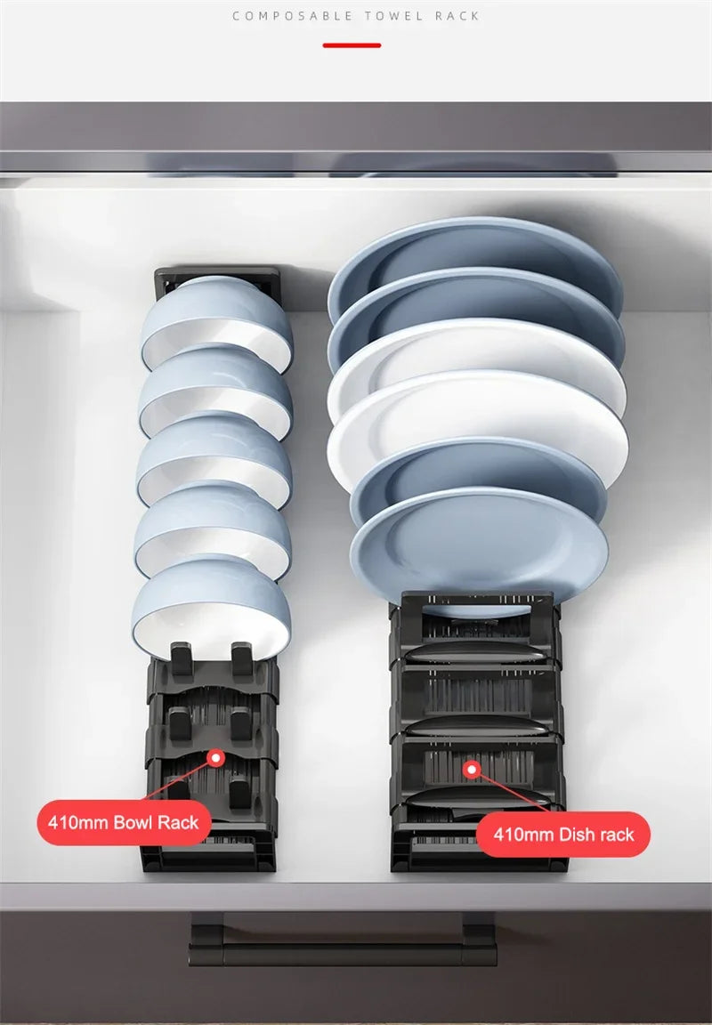 Bowl Dish Rack Cabinet Drawer Storage Rack Plate