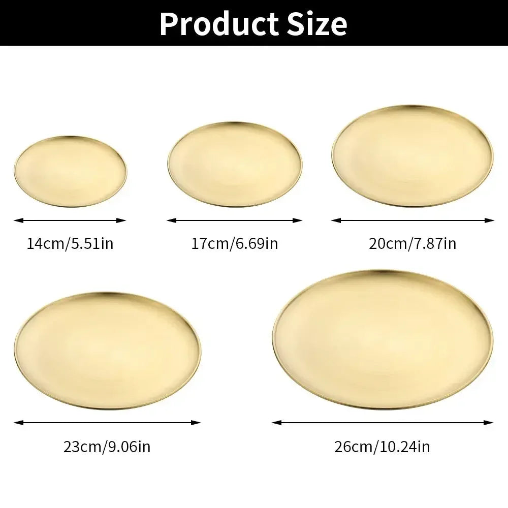 Stainless Steel Metal Dining Disc Round Bone Spitting
