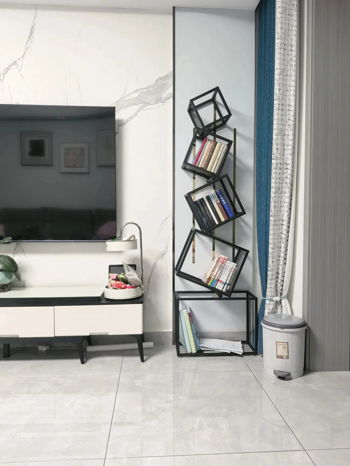 Modern Living Room Decor Iron Art Shelf Office