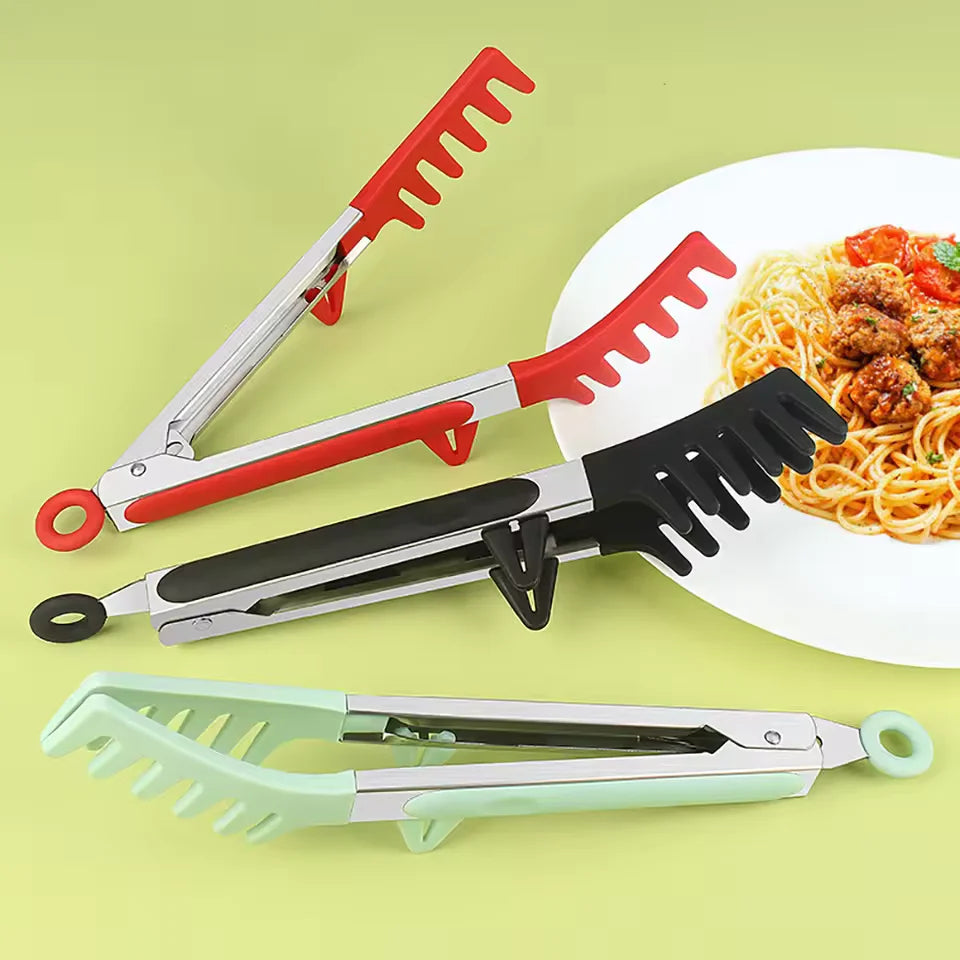 Spaghetti Clip Anti-Scalding Handle Silicone Noodle Tongs