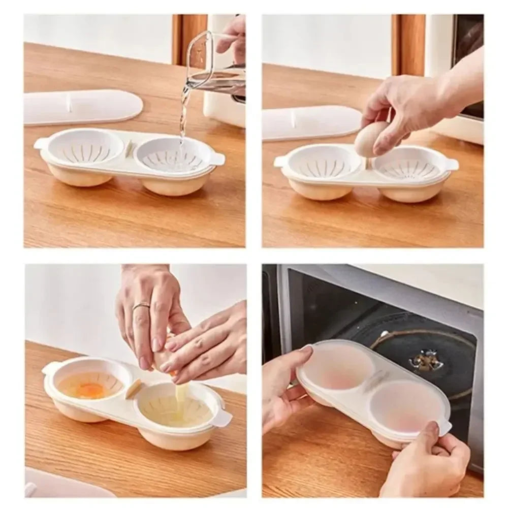 Creative Egg Poacher Food Grade Pans Double Cup