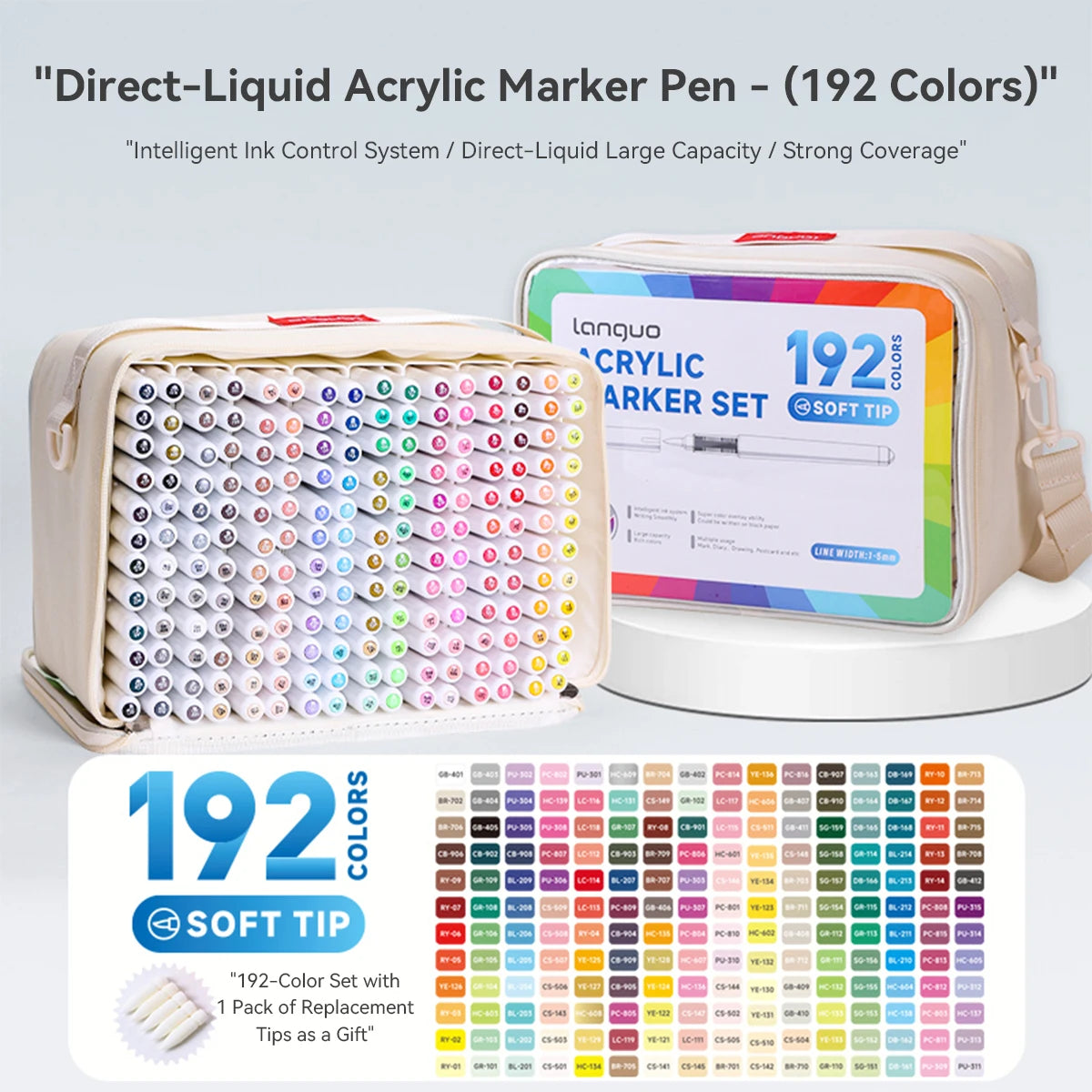 Languo 96-288 Colors Direct Liquid Colors Acrylic Paint
