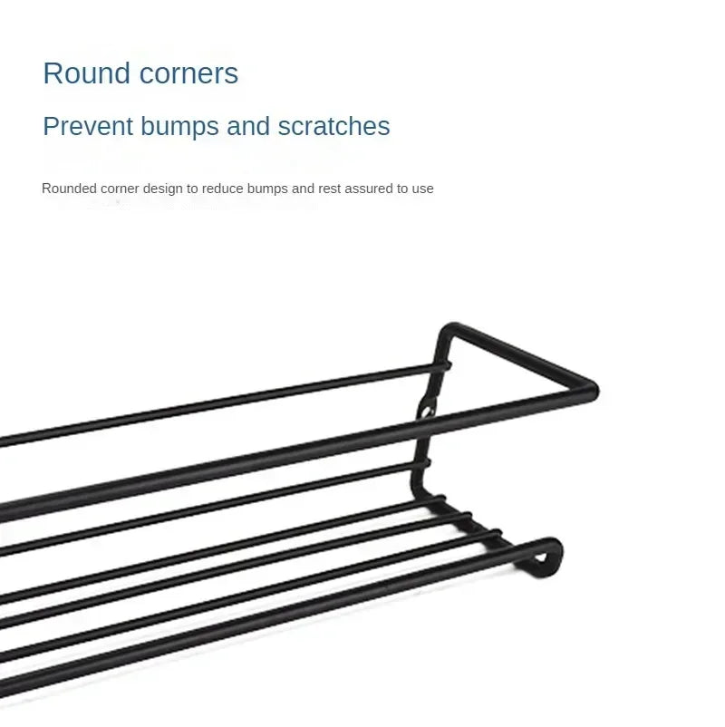 2pcs Organizer Metal Hanging Racks Restaurant Wall-Mounted