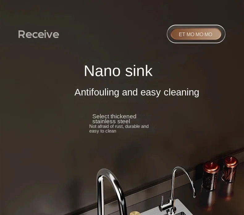 Nano 304 Stainless Steel Sink Waterfall Large Slot