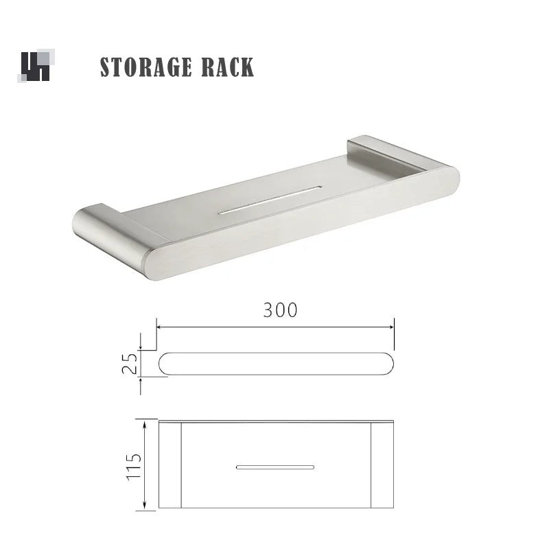 Brushed Towel Ring Holder Bar Rack Brush/Paper Holder