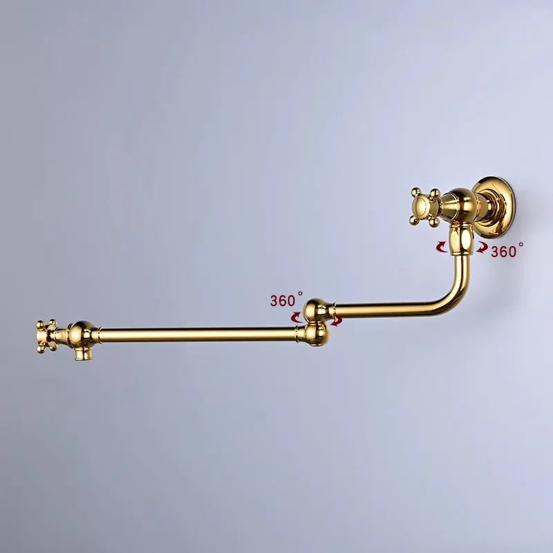 Faucet Brushed Gold Pot Filler Tap Wall Mounted
