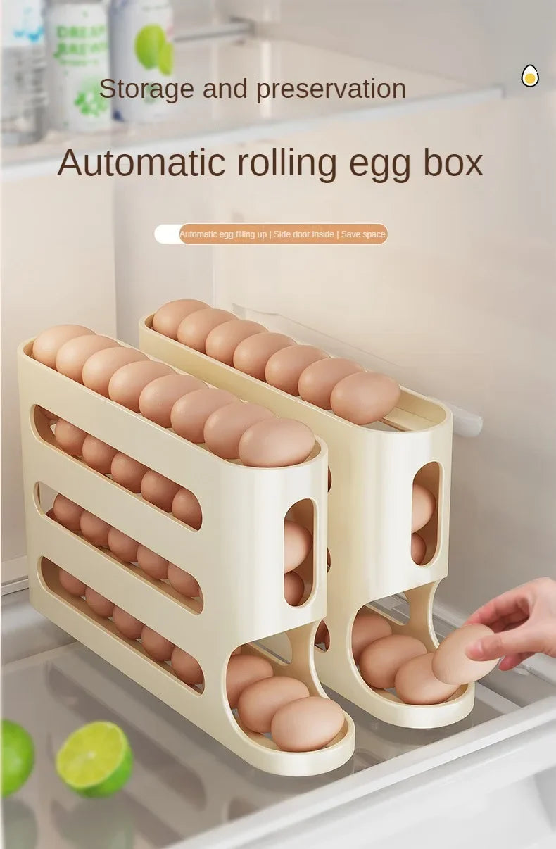 Layers Automatic Rolling Egg Holder Rack Fridge Egg
