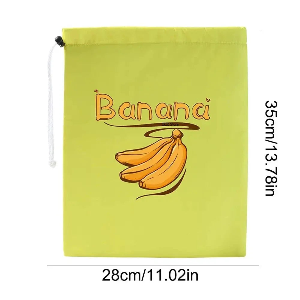 Reusable Banana Freshness Storage Bag Aluminum Foil Drawstring
