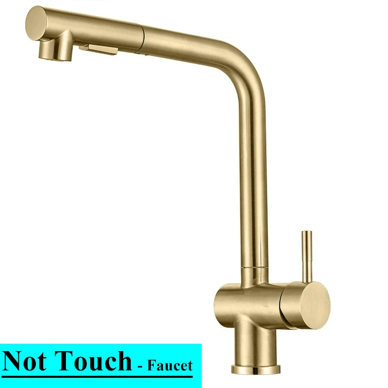 Cold Touch On Faucets Stainless Steel Pull Out