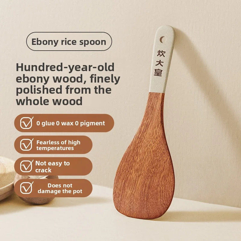 Cooker King Ebony Wood Cooking Utensils Heat Resistant