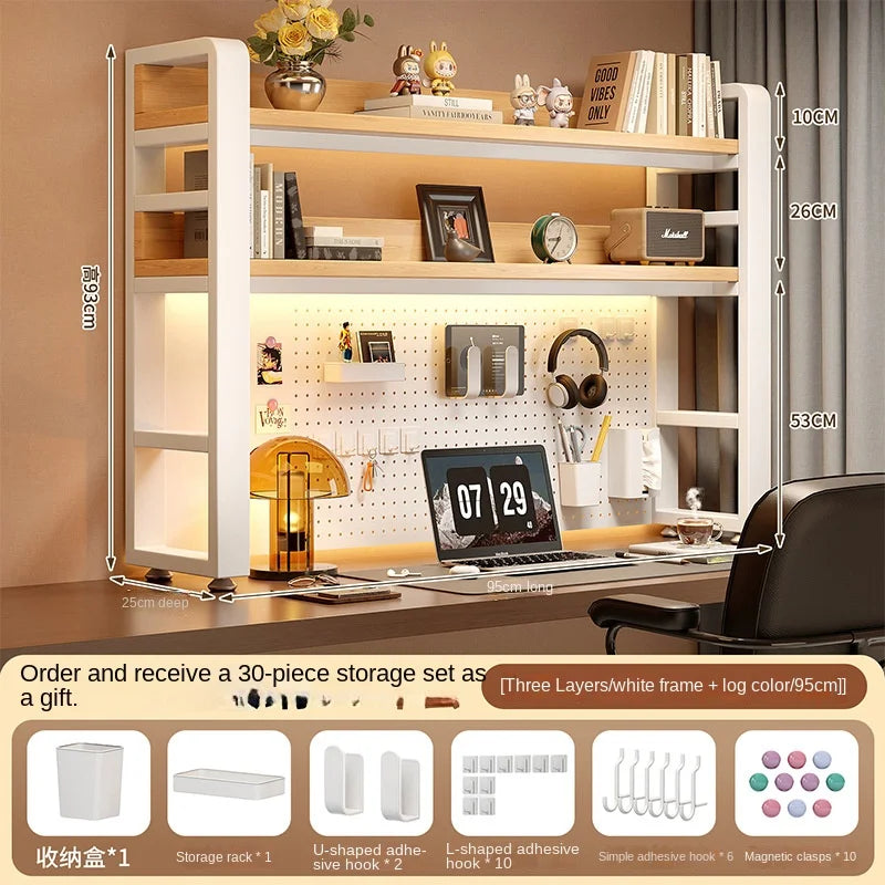 Desktop Shelving Unit Pegboard Desk/Computer Desk Multi-Layer