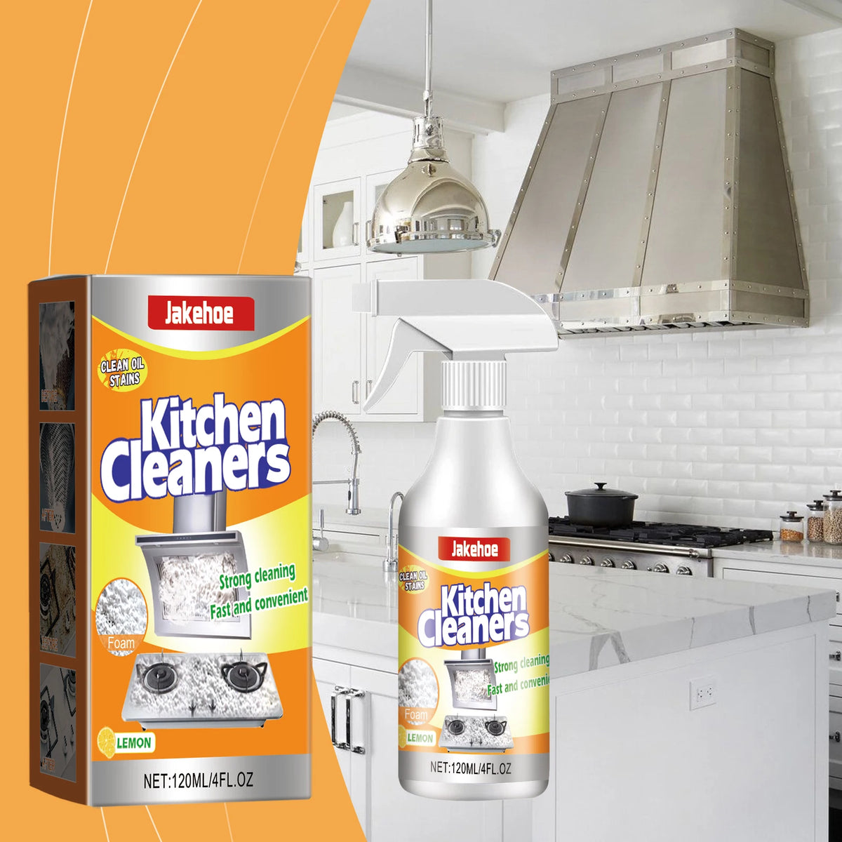 Foam Cleaner Powerful Dissolving Removing Stubborn Oil Stains