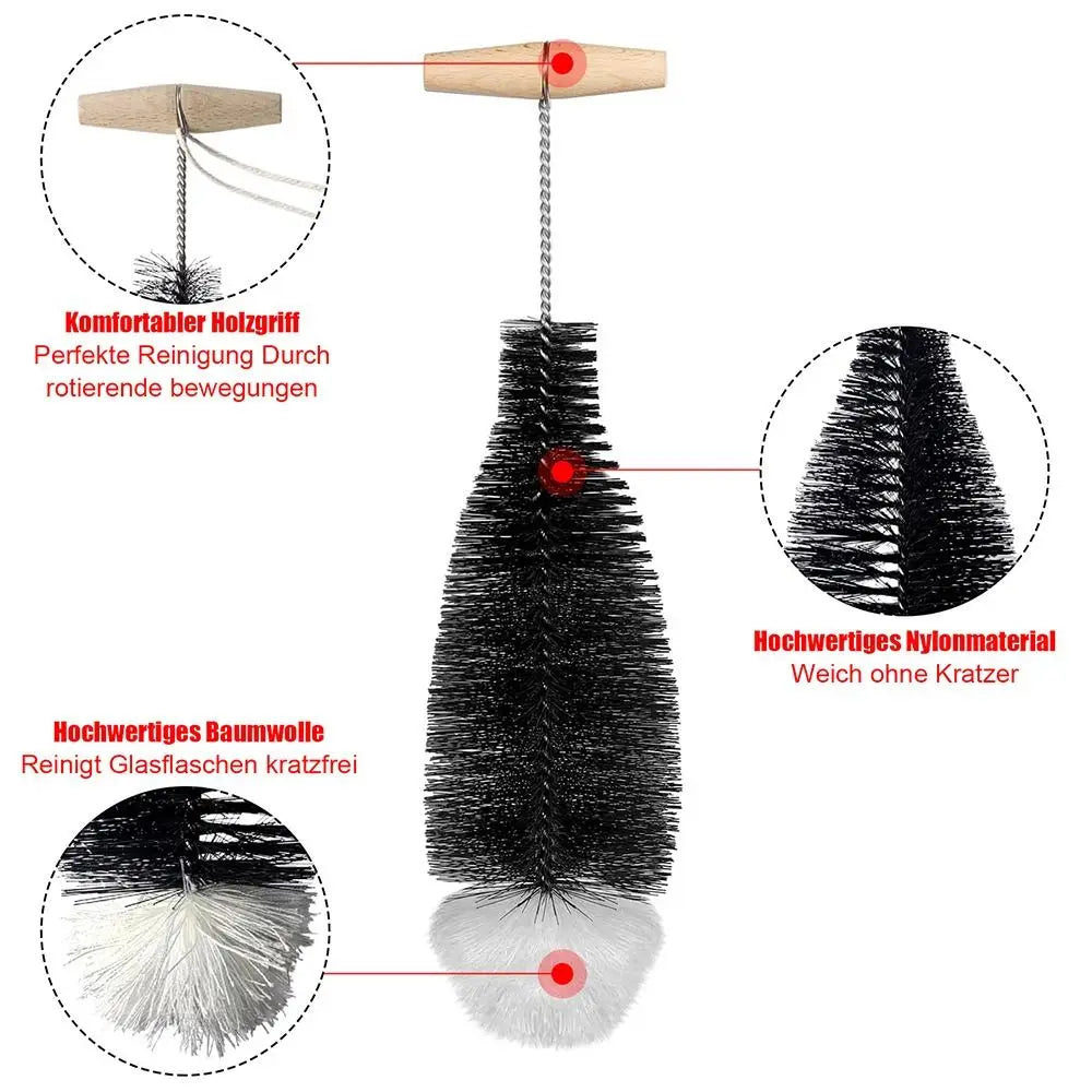 Soda Stream Bottle Brush Beechwood Handle Glassware Jars