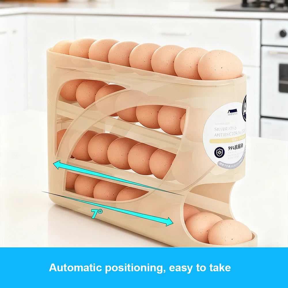 Automatic Scrolling Egg Rack Egg Holder Storage Box