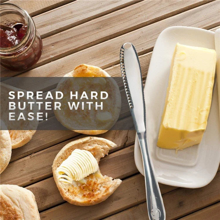 Butter Knife Holes Cheese Dessert Knife Stainless Steel
