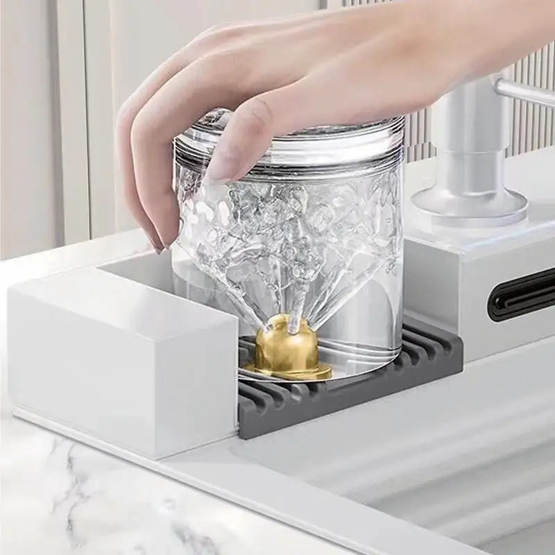 Stainless Steel Waterfall Sink Large Slot Integrated Digital