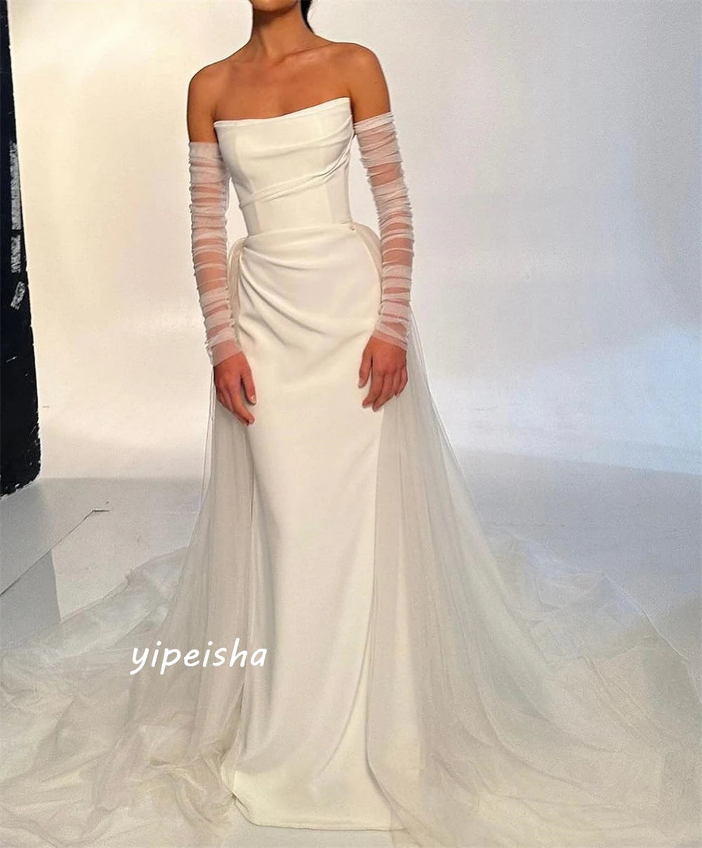 Customized Elegant Prom Available Strapless Ball Gown Party