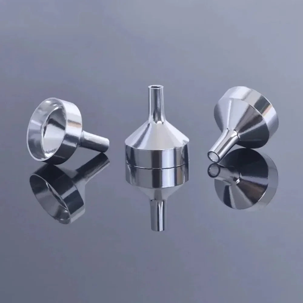 10pcs Metal Mini Funnel Oil Liquid Funnel Detachable