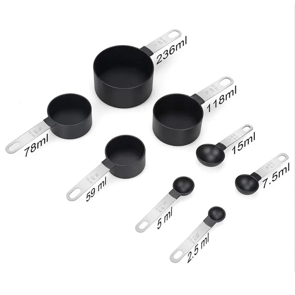 8pcs/Set Stainless Steel Handle Measuring Cups Measuring