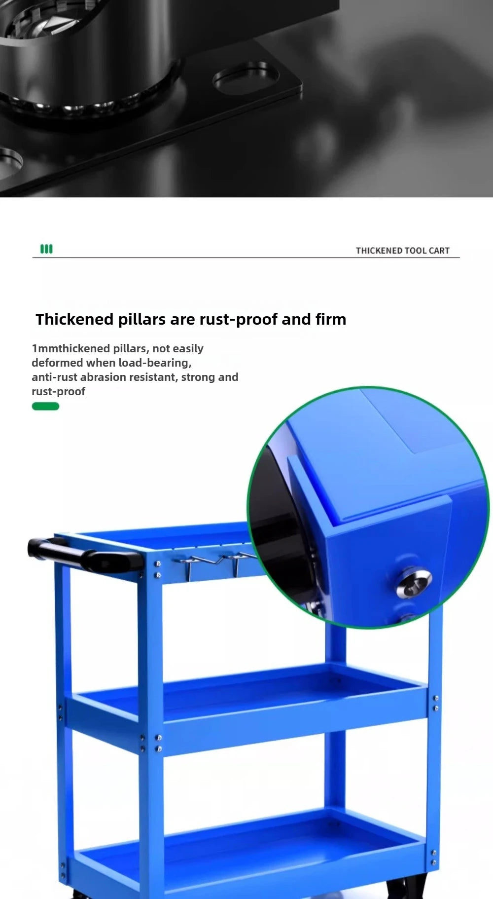 Baolian Mechanical Workshop Toolscart Trolley Brake Wheels
