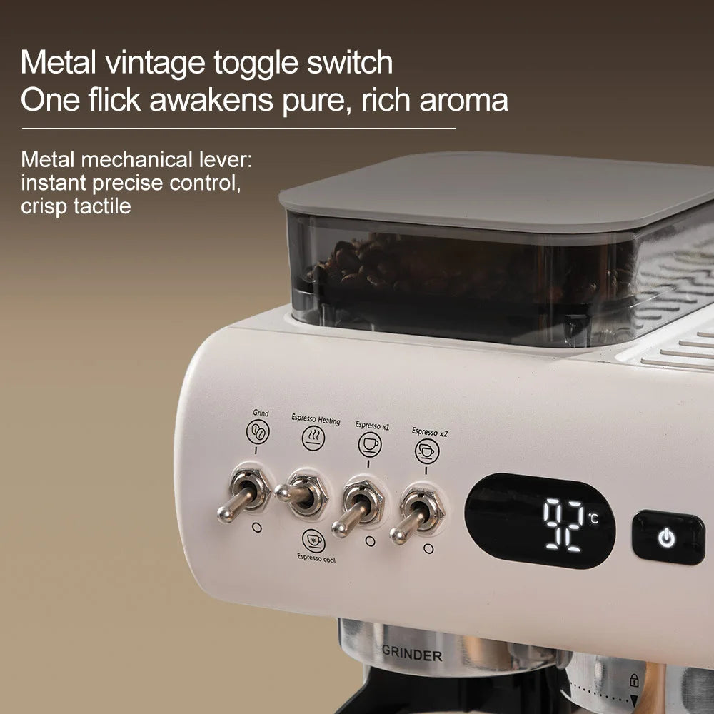 Semi-Automatic Espresso Machine Built-In Grinder & Cold Dual