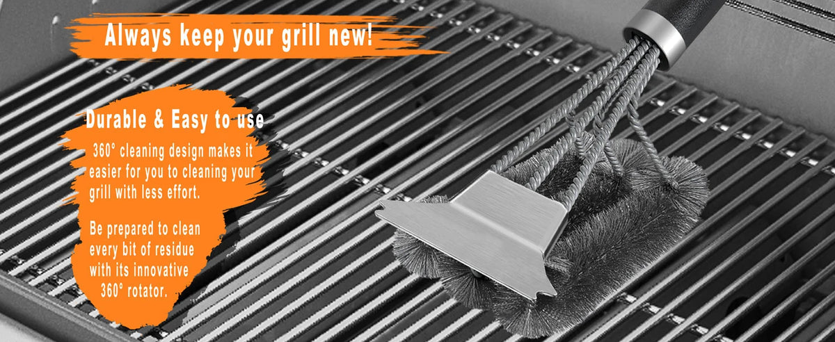 Safe Grill Brush Scraper Handle Bbq Cleaning Brush