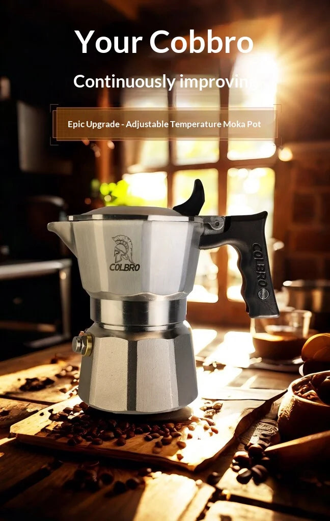 Colbro Moka Pot Stainless Steel Double Valve Triple