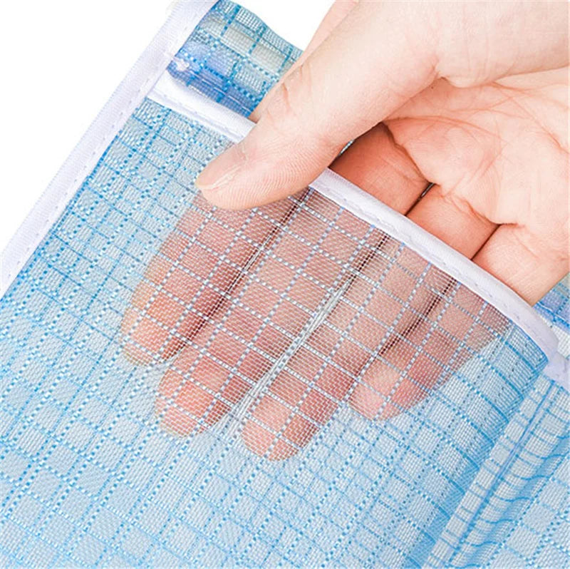 Refrigerator Storage Mesh Bag Double Compartment Hanging Pouch