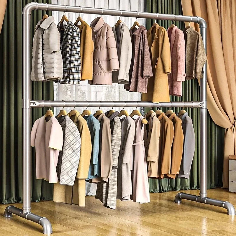 Floor Standing Clothes Rack Bedroom Hanging Clothes Rack