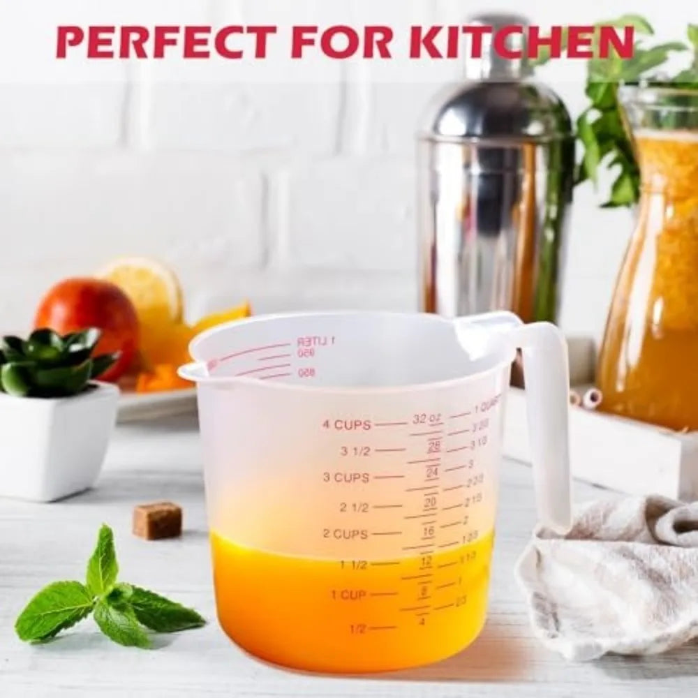 Cup Marking Clear Plastic Measuring Cup Spout Handles