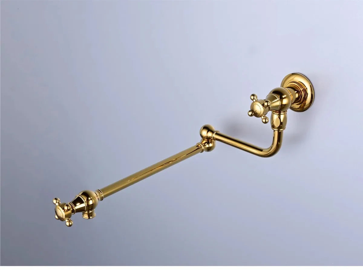 Faucet Brushed Gold Pot Filler Tap Wall Mounted