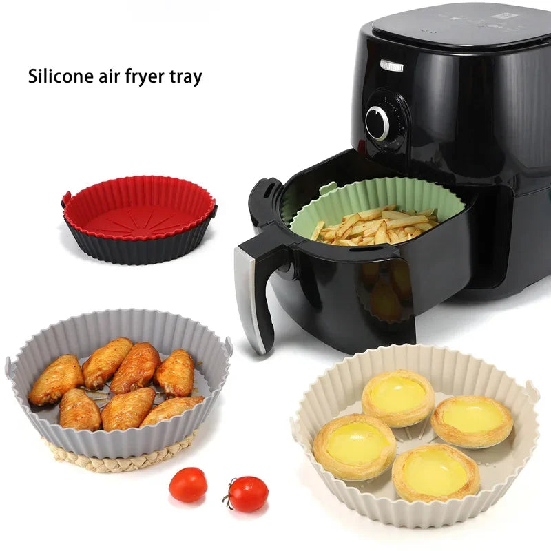 Silicone Air Fryer Baking Tray Reusable Baking Basket