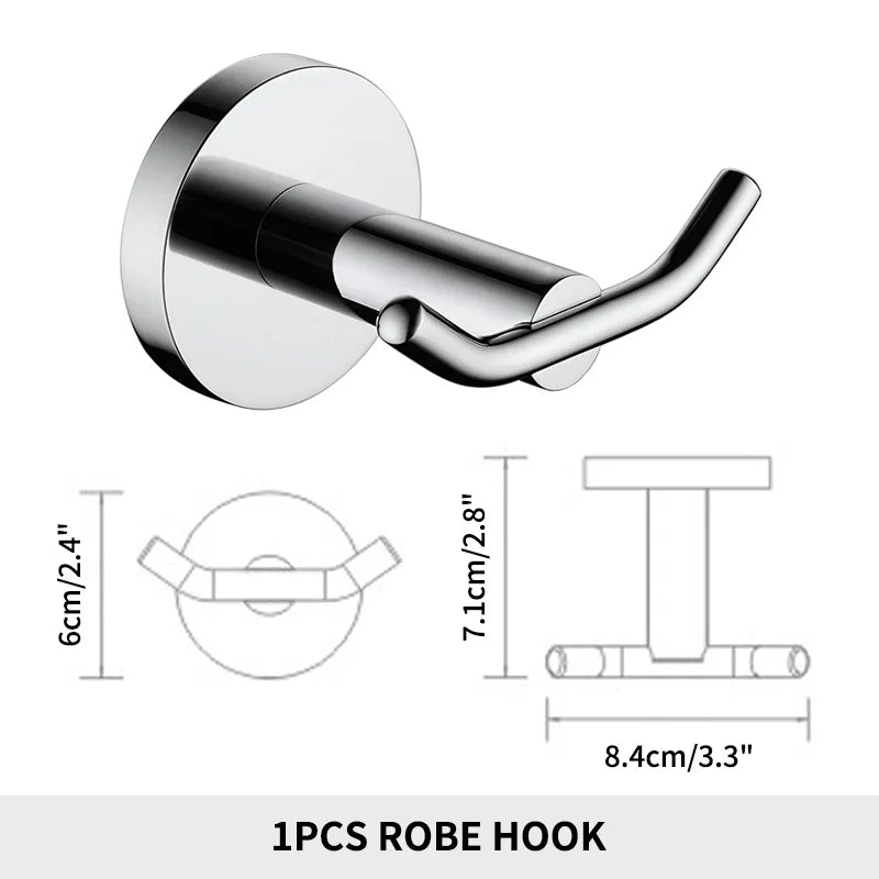 Bathroom Towel Rack Shelf Paper Holder Stainless Steel