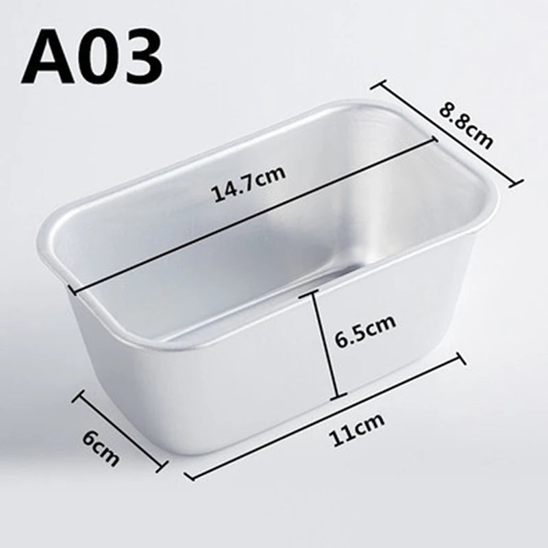 Ays 1pc Rectangular Mold Aluminum Alloy Lunch Meat