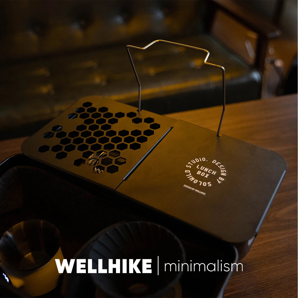 Wellhike- Outdoor Lunch Box Metal Table Tactical Camping